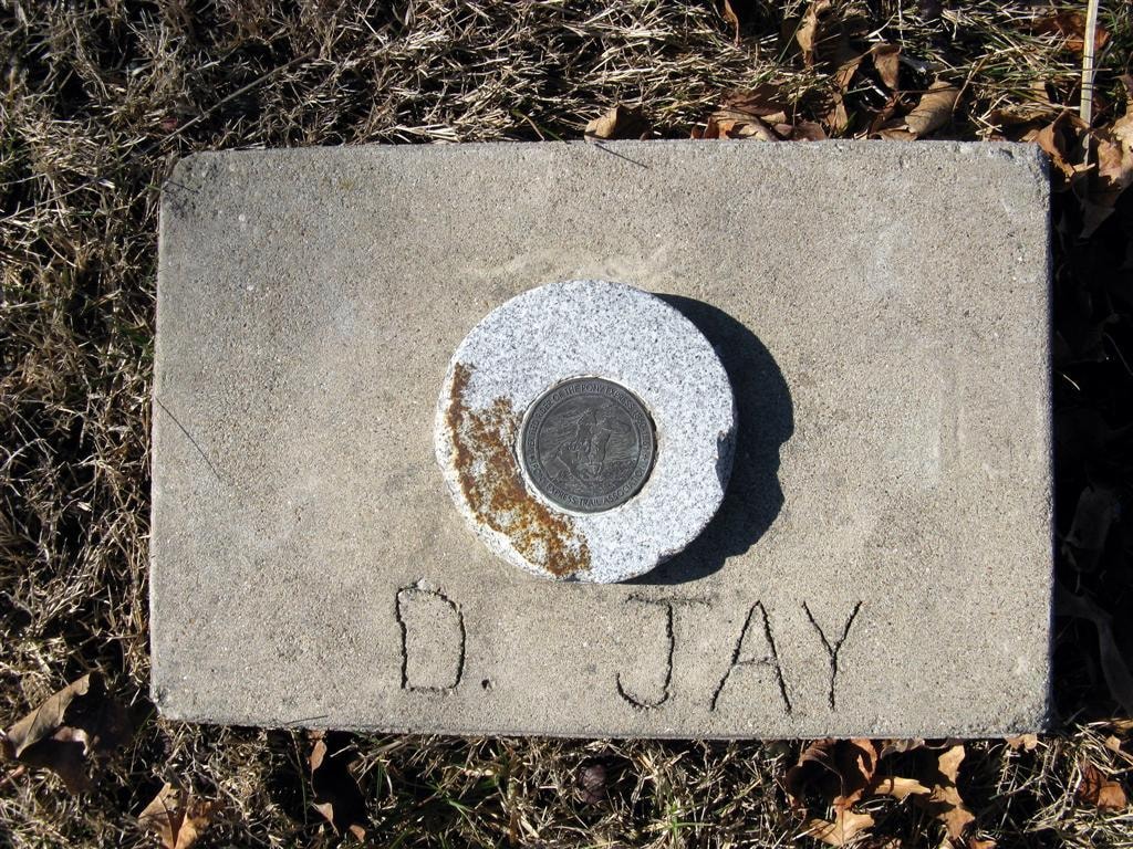 Gravestone marker of David R. Jay at Mt. Vernon Cemetery