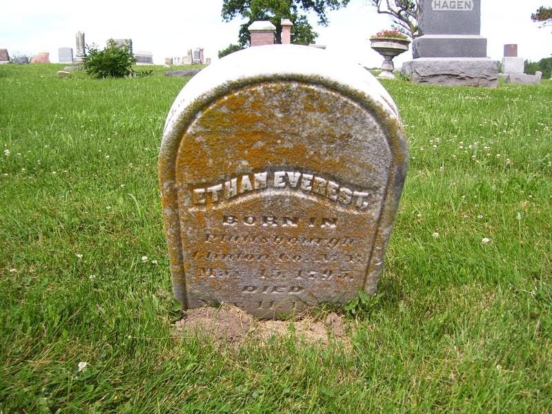 Gravestone of Ethan Everest at Mt. Vernon Cemetery