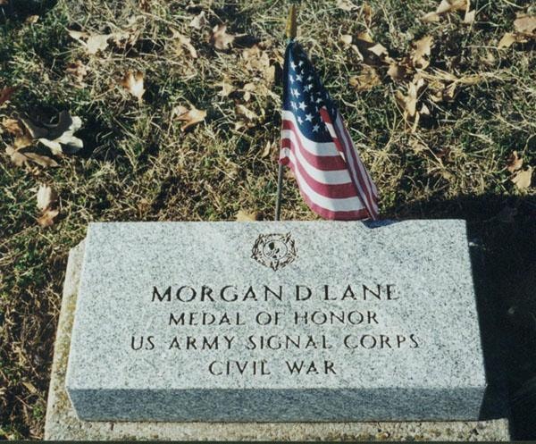 Gravestone of Morgan D. Lane, Medal of Honor recipient